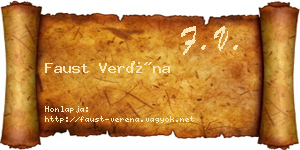 Faust Veréna névjegykártya